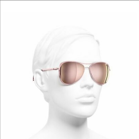 CHANEL Accessories - Chanel rose gold mirror aviators
